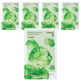 INNISFREE 台灣公司貨 積雪草高效活性面膜 25ml, 5個, 1個裝