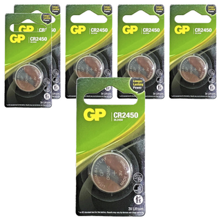 GP Batteries 超霸 CR2450 鈕型鋰電池, 6個, 1入