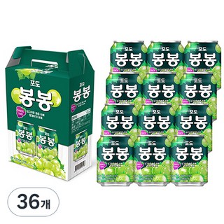 해태htb 포도 봉봉, 238ml, 36개