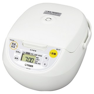 TIGER 虎牌 微電腦電子鍋 JBV-S18R, tacook料理盤設計, 1.8L (10人份), 白色