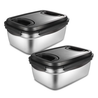 까사베니 연마제 없는 스테인레스 김치통, 7.5L, 2개