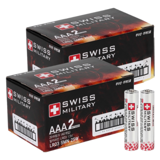 SWISS MILITARY 鹼性AAA電池, 40入, 2個