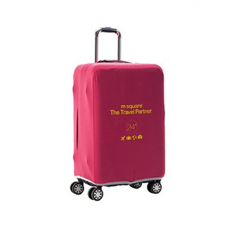 m square 行李箱套 24吋 聚酯纖維95%+彈性纖維5%, 55 x 23 x 41 cm, 桃紅色