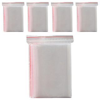 咪咪購物 夾鏈袋 透明 PE材質 密封防潮 可重複使用, 11號(26 x 38cm), 100個, 5包