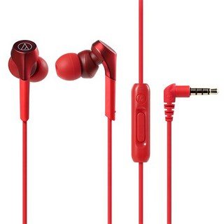 audio-technica 鐵三角 智慧型手機用耳塞式耳機 原廠保固, ATH-CKS550XiS, 紅色