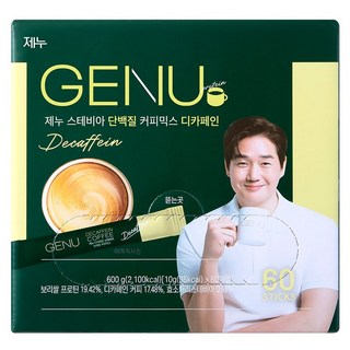 제누 스테비아 단백질 커피믹스 디카페인, 10g, 60개입, 1개