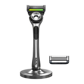 吉列Labs 極光系列 刮鬍刀組, 極光淨澈技術，奈米級刀片，360°旋轉刀頭, 刀架 + 刀頭 x 2個 + 刀座, 1組