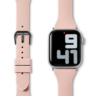 누아트 애플워치 호환 디버클 슬림 실리콘 스트랩 밴드, 핑크, 1개