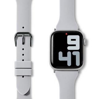 누아트 애플워치 호환 디버클 슬림 실리콘 스트랩 밴드, 그레이, 1개