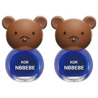 Nbbebe 兒童用指甲油, 寶藍色, 2瓶