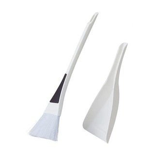 CONDOR 山崎 可掛式手持三角掃帚2件組, 米白色, 1組