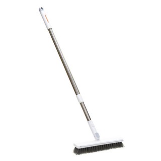 奇麗屋 雙效地板刷 濃密刷毛 清潔除水漬 不鏽鋼桿伸縮調節, 1支