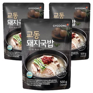 GYODONG 校洞 豬肉湯飯, 500g, 3個