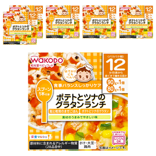 WaKODO 和光堂 馬鈴薯焗烤午餐 鮭魚香菇蒸飯, 170g, 6盒