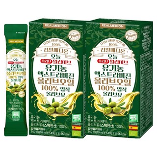 리얼메디온 오늘 유기농 엑스트라버진 올리브유 스틱 14p, 2개, 140ml