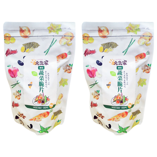 元氣家 綜合蔬菜脆片, 真空脫水技術, 保留蔬菜風味, 無添加人工色素香精, 無防腐劑, 健康美味, 100g, 2包