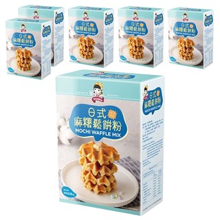 SIGNWIN 三得冠 日式麻糬鬆餅粉 外酥內軟 越嚼越Q 簡單方便 DIY, 600g, 6盒