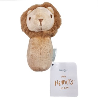 mugu 沐咕寶貝 小夥伴安撫手搖鈴, 適用年齡：6個月以上, Brown, 1個, 12.5 x 6 x 6.5cm