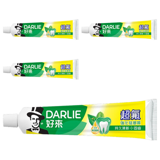 DARLIE 好來 超氟強化琺瑯質牙膏 天然薄荷精華 幫助防蛀, 250g, 4條
