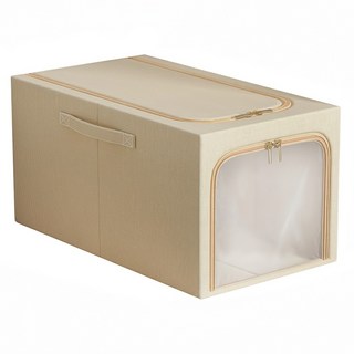 小麥購物 牛津布衣物收納箱 C464 中號 31L, 卡其色, 1個