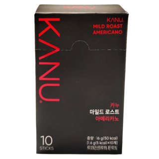 KANU 經典美式黑咖啡 極細研磨 好沖無顆粒 濃郁道地美式, 1.6g, 10條, 1盒