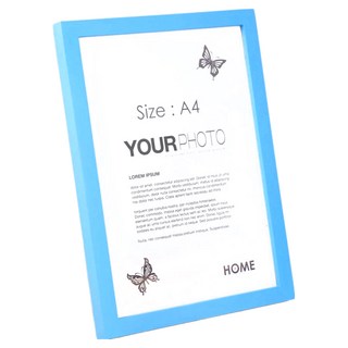 iINDOORS 英倫家居 北歐簡約實木相框, 水藍色, 相紙尺寸A4(21 x29.7cm), 1個