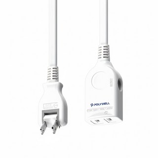 POLYWELL 寶利威爾 2P中繼型電源延長線 1孔 PU-2012, 2.7m, PW15-T05-A044, 1條
