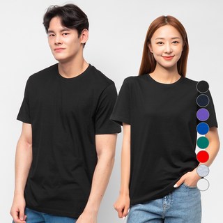 CARET 26支棉中性圓領短袖T恤 8色, Black