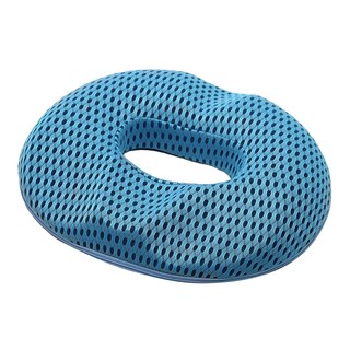 HONDONI 新款4D日系網狀透氣記憶坐墊, 天藍色, 1個