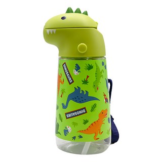 Skater 恐龍吸管水壺 420ml, 綠色, 1個