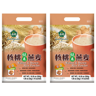 薌園 核桃糙米燕麥 富含膳食纖維 無糖份, 300g, 2袋