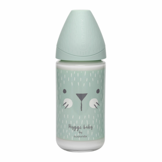Suavinex 蘇維妮 Hygge 安心玻璃奶瓶 玻璃材質 嬰兒奶瓶, Whisker Mint, 240ml, 1個