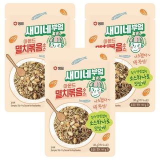 Semie-Kitchen 杏仁鯷魚乾拌炒醬, 3個, 80g