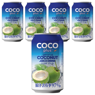 Sagiko Cocoplus 椰子水 含果肉 320ml*5罐裝, 5罐