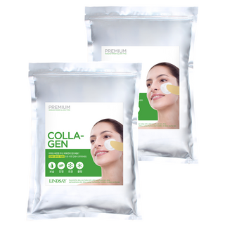 LINDSAY 膠原蛋白 袋裝軟膜粉, 滋潤肌膚 打造彈力肌, 1kg, 2包