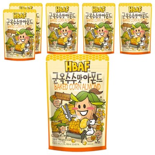 HBAF 杏仁果 烤玉米味, 190g, 6包