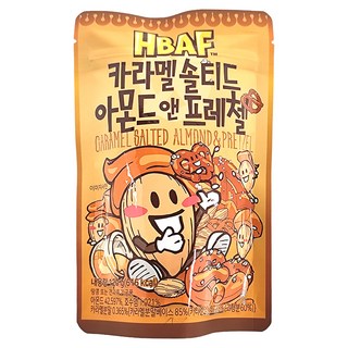 HBAF 焦糖杏仁果與蝴蝶餅, 韓國原裝進口, 鹹甜好滋味, 120g, 1包