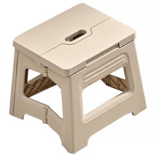 升級版日式折疊椅凳 輕巧穩固 厚度僅3CM, 奶油白, 1個