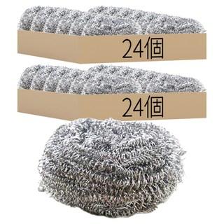 鋼絲球*24個 廚房清潔必備 輕鬆去除油污 不傷鍋具表面, 2組