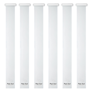 iSFun 收納束帶 自黏衣物整理居家旅行大號打包帶, 透明色, 6個