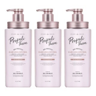 엘라스틴 프로폴리테라 헤어 로스 컨트롤 힘없는 모발용 볼륨 샴푸, 500ml, 3개