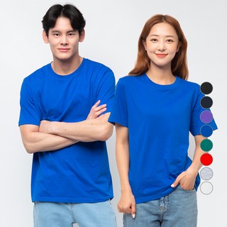 CARET 26支棉中性圓領短袖T恤 8色, Cobalt Blue