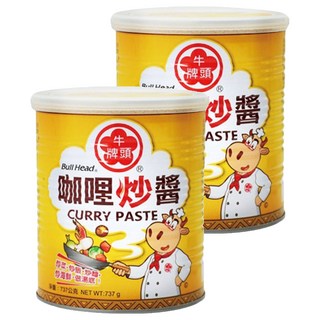 牛頭牌 咖哩炒醬,嚴選上等咖哩粉,香氣持久,口感濃郁,省去備料調味麻煩,適用各式炒、煮、湯類料理,不添加防腐劑、人工色素, 737g, 2罐