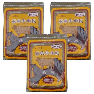 高坑 高粱酒原味牛肉乾, 170g, 3包