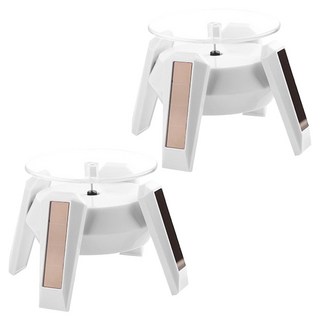 太陽能電池兩用太空船旋轉盤, 2個, 白色