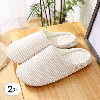 알로데 스위트 줄무늬 실내 홈 슬리퍼, TYPE05 베이지, 2개