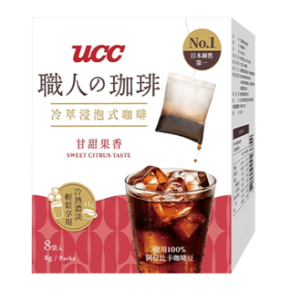 ucc 浸泡式咖啡 甘甜果香, 8g, 8包, 1盒
