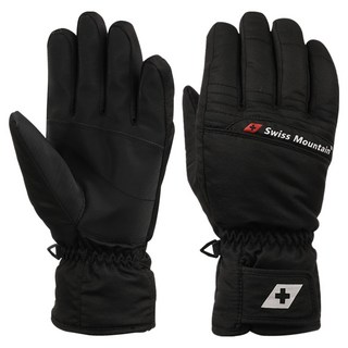 Swiss Mountain 男款滑雪手套 BC910, 黑色