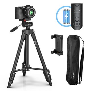 아즈나 카메라 스마트폰 삼각대 리모컨 세트, SR-1, 블랙, 1개