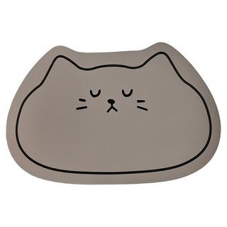 軟式硅藻吸水地墊 浴室踏墊，貓咪造型, 40 x 60cm, C7 米駝喵, 1個